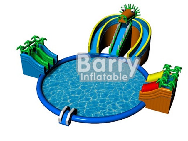 Inflatable Dinosaur Water Park Inflatable Slide , Monster Park BY-AWP-071